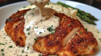 Cremig Gebackenes Hähnchen mit Knoblauchsoße