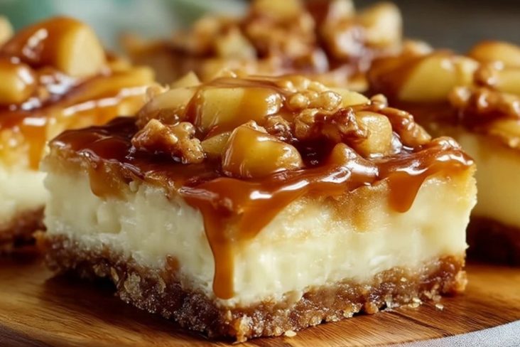 Karamell-Apfel-Cheesecake-Riegel