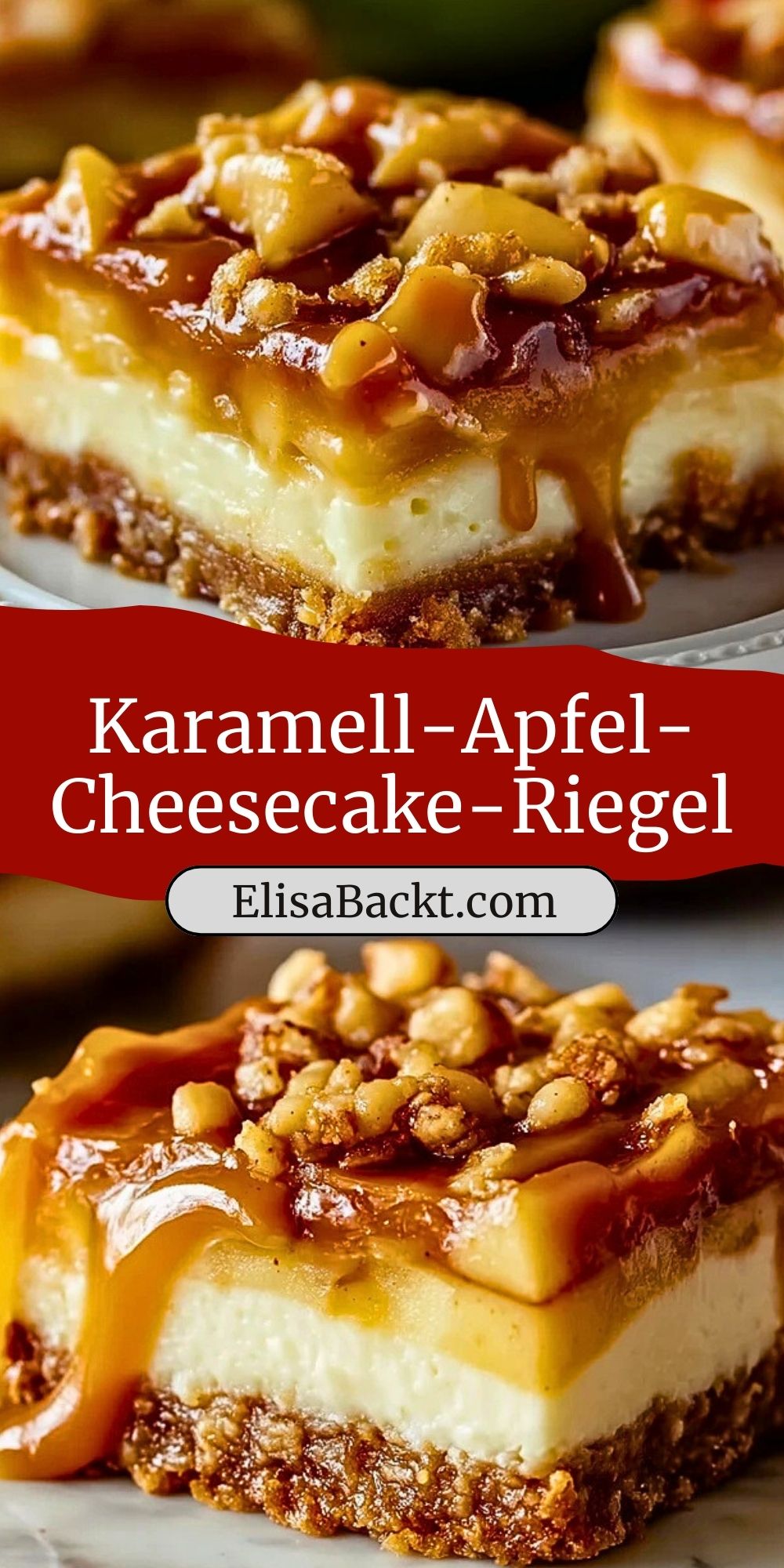 Karamell-Apfel-Cheesecake-Riegel