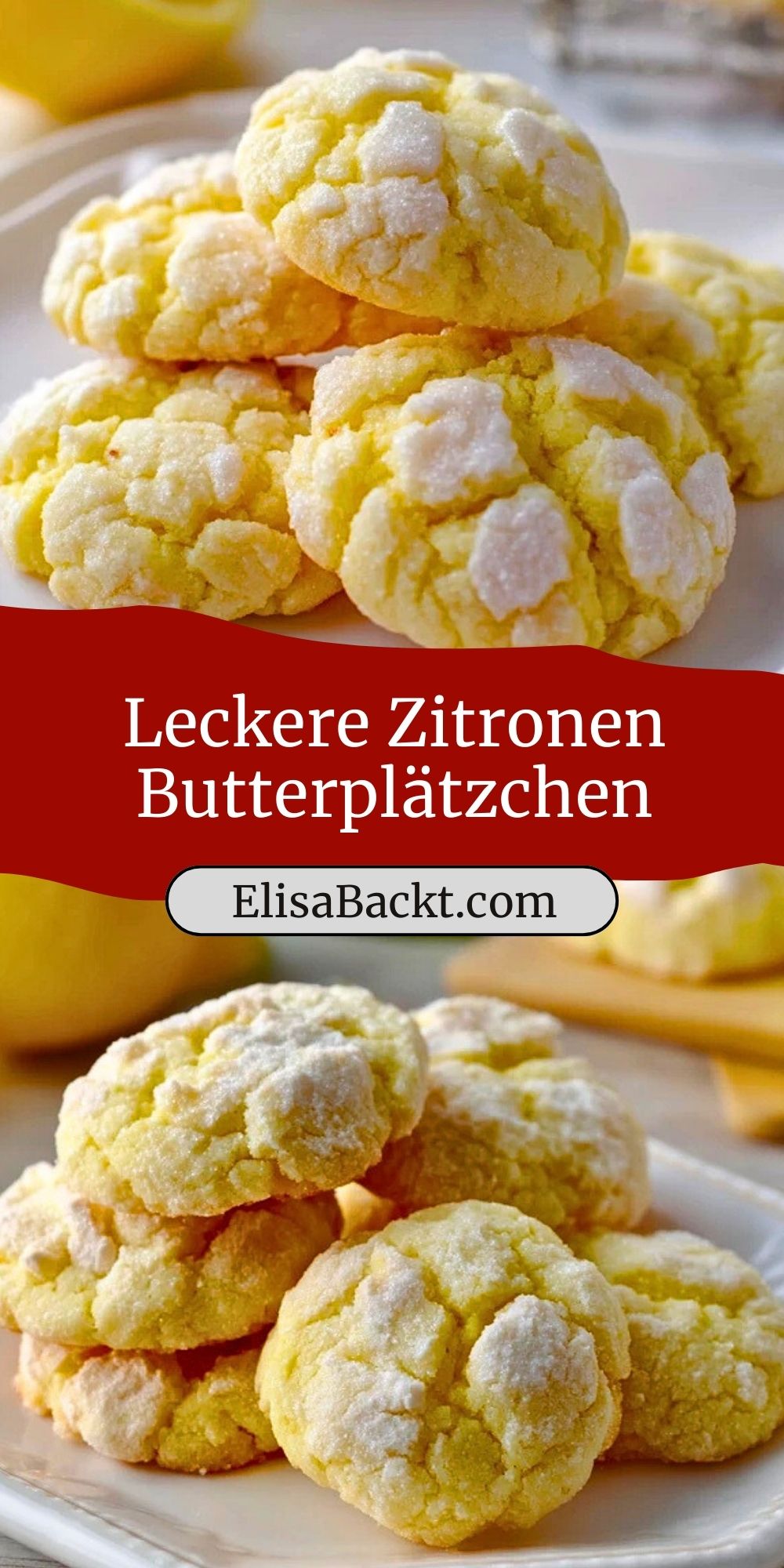Leckere Zitronen Butterplätzchen