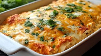 Weiße Hühnchen-Enchilada-Auflauf