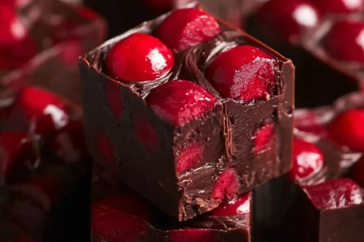 Dunkle Kirschpralinen