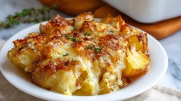 Französischer Zwiebel-Kartoffelauflauf