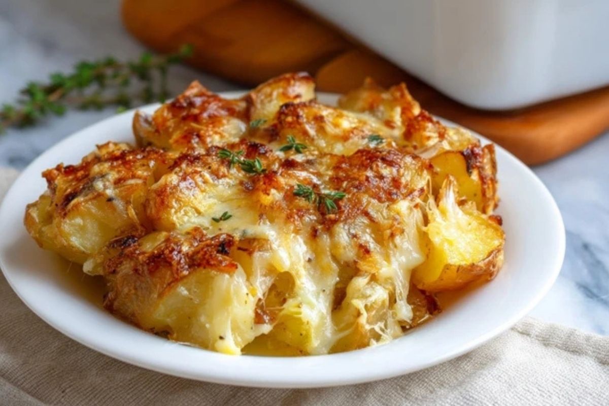 Französischer Zwiebel-Kartoffelauflauf