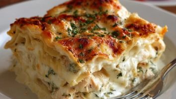 Hühnchen Alfredo Lasagne