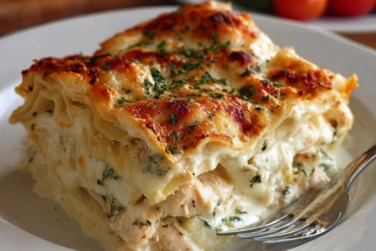 Hühnchen Alfredo Lasagne
