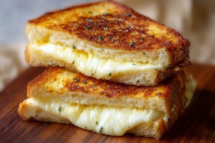 Knoblauchbrot Käse-Sandwich