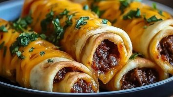 Knoblauchbutter Cheeseburger Rolle