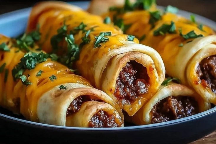 Knoblauchbutter Cheeseburger Rolle