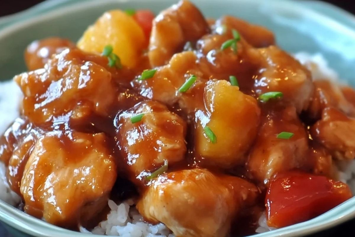 Süßes Hawaiianisches Hähnchen aus dem Slow Cooker