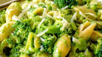 Zerdrückte Brokkoli Pasta