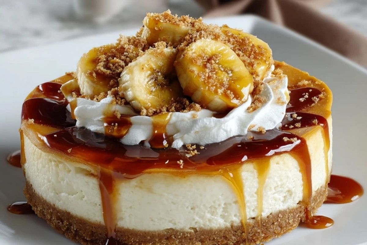 Bananen Foster Käsekuchen