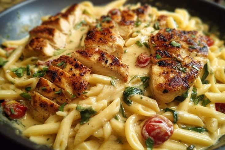 Cremige Heiratsantrag Hähnchen Pasta