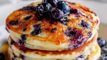 Einfache Blaubeer-Pfannkuchen