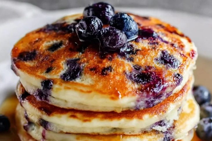 Einfache Blaubeer-Pfannkuchen