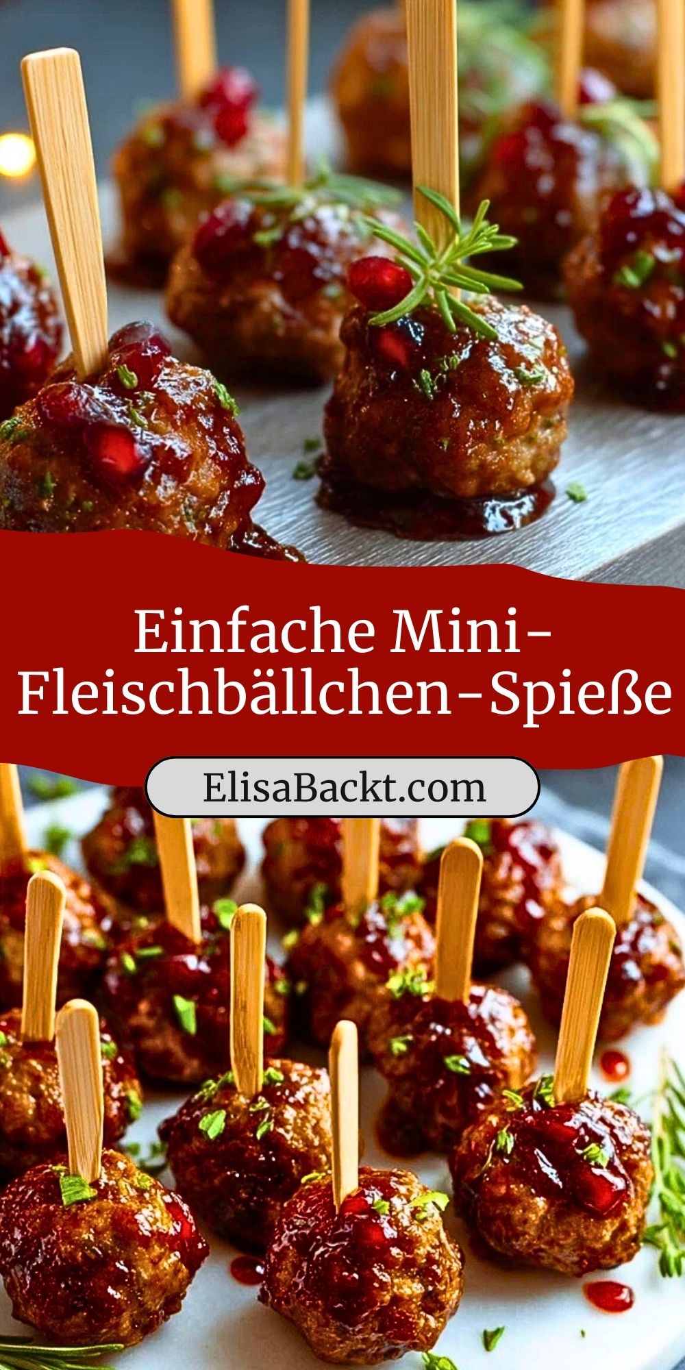 Einfache Mini-Fleischbällchen-Spieße
