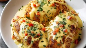 Hähnchen mit Käsesoße