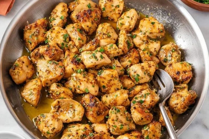 Hähnchenstücke in Knoblauchbutter