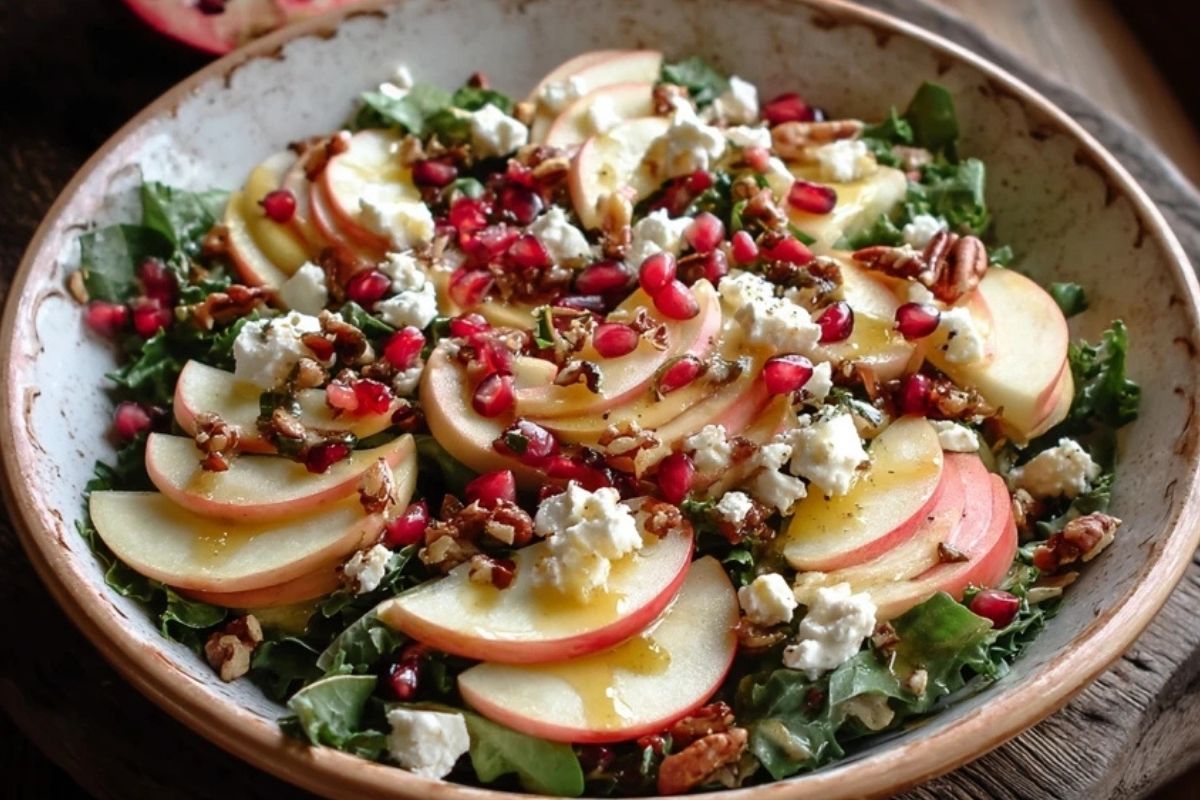 Herbstliche Honig-Apfel- und Feta-Salat