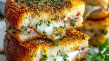 Kubanische Knoblauchbrot-Sandwiches mit Käse und Schinken