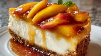 Pfirsich-Cobbler-Cheesecake-Fusion