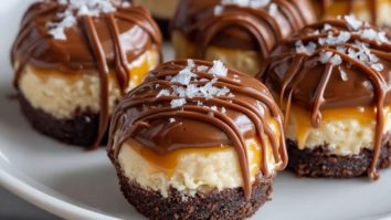 Schokoladen-Karamell-Cheesecake-Bällchen