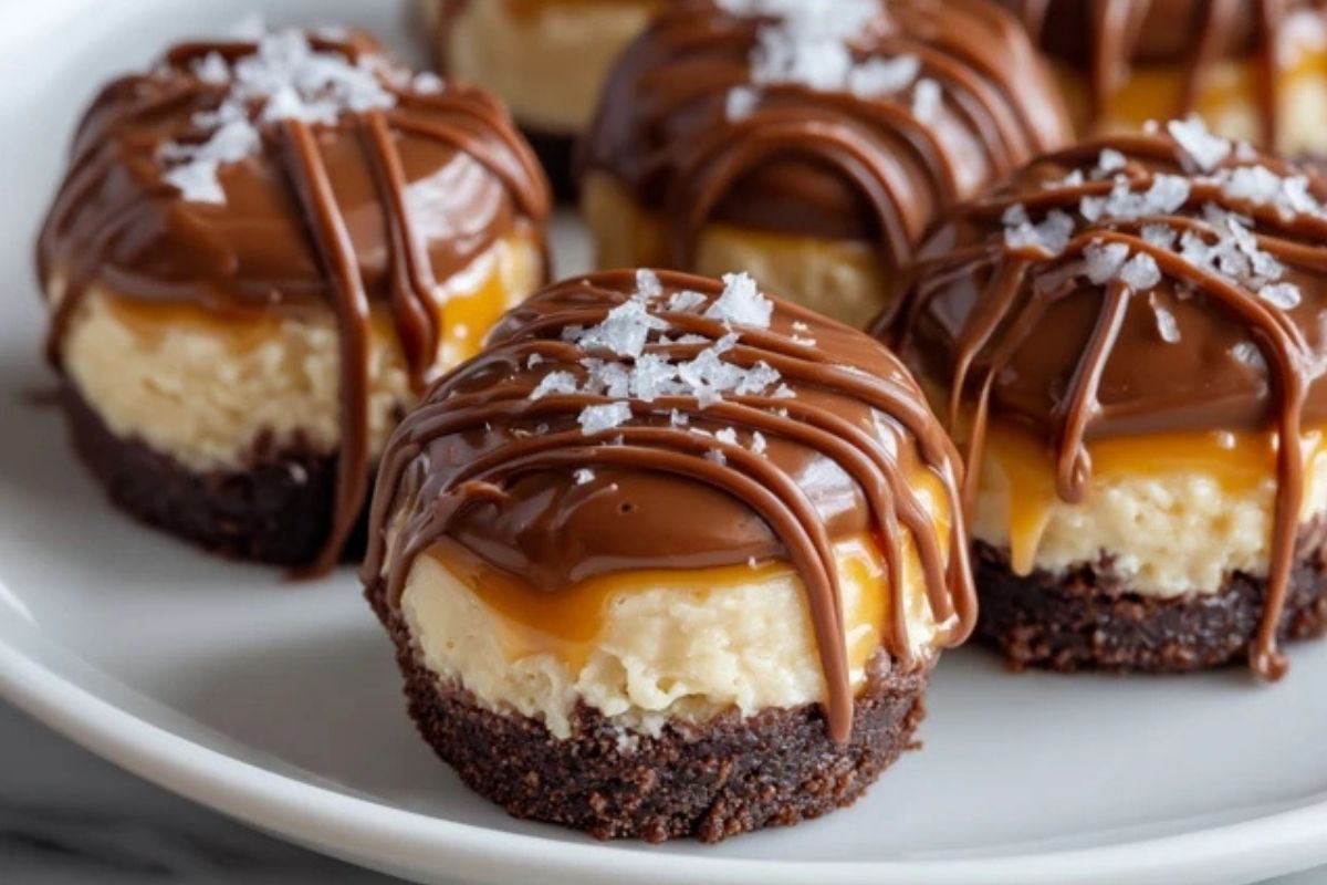 Schokoladen-Karamell-Cheesecake-Bällchen