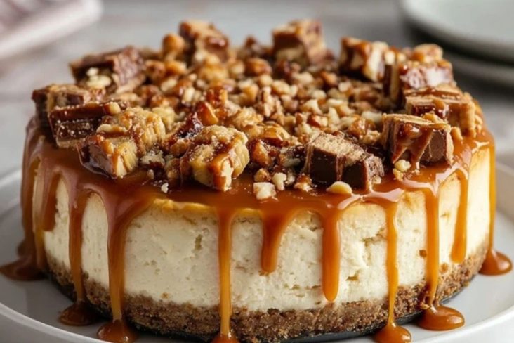 Snickers Cheesecake mit Salzigem Karamell
