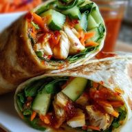 Süße Chili Hähnchen Wraps