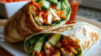 Süße Chili Hähnchen Wraps