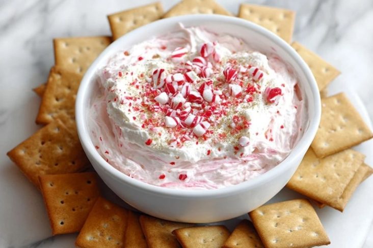 Weihnachtlicher Pfefferminz-Fluff-Dip